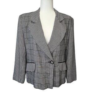 The Limited Blazer Jacket Checkered Gingham Vintage 80s 90s Ladies Size 8 USA